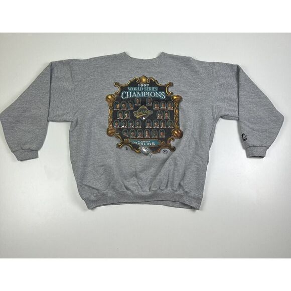 Vintage Florida Marlins 1997 World Series Champions MLB Starter Sweatshirt Sz XL - Picture 1 of 10